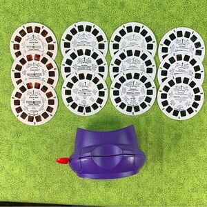 Purple Kids View Master with Vintage Spider Man and Batman Reels